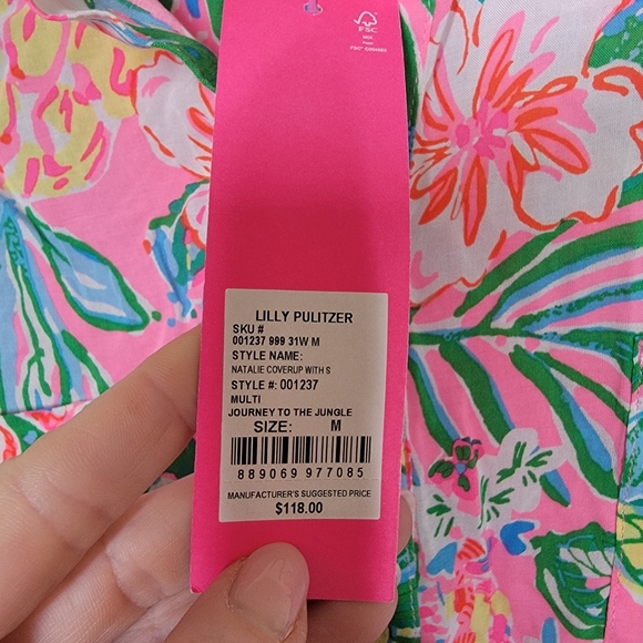 NWT Lilly Pulitzer Natalie cover up shirt dress journey to the jungle medium - Picture 4 of 6